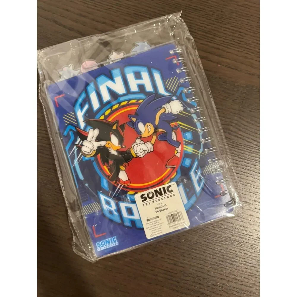 Sonic‎ the Hedgehog Spiral Notebook 8x7 Lined Pages with Dividers Gift Christmas